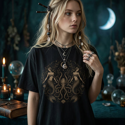 Octopus Shirt Siren Mermaid Shirt, Whimsigoth Clothing, Octopus Gift Octopus Gifts ,Antique Mermaid Dark Academia Shirt ,Whimsigoth Sea Witch