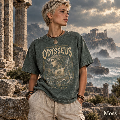 Odysseus World Tour Shirt, Ancient Greece Mythology Tee, Greek Hero Vintage Graphic T-Shirt, Trojan War Gift, Epic Sailing Retro Tee,