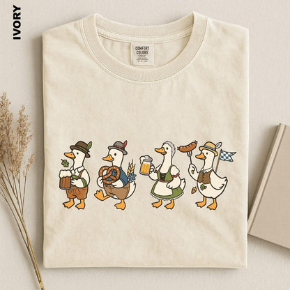 Oktoberfest Goose Shirt, Prost Goose Tee, German Beer Drinking Goose T-shirt, Comfort Colors Bavarian Festival Top, Oktoberfest Party Gifts