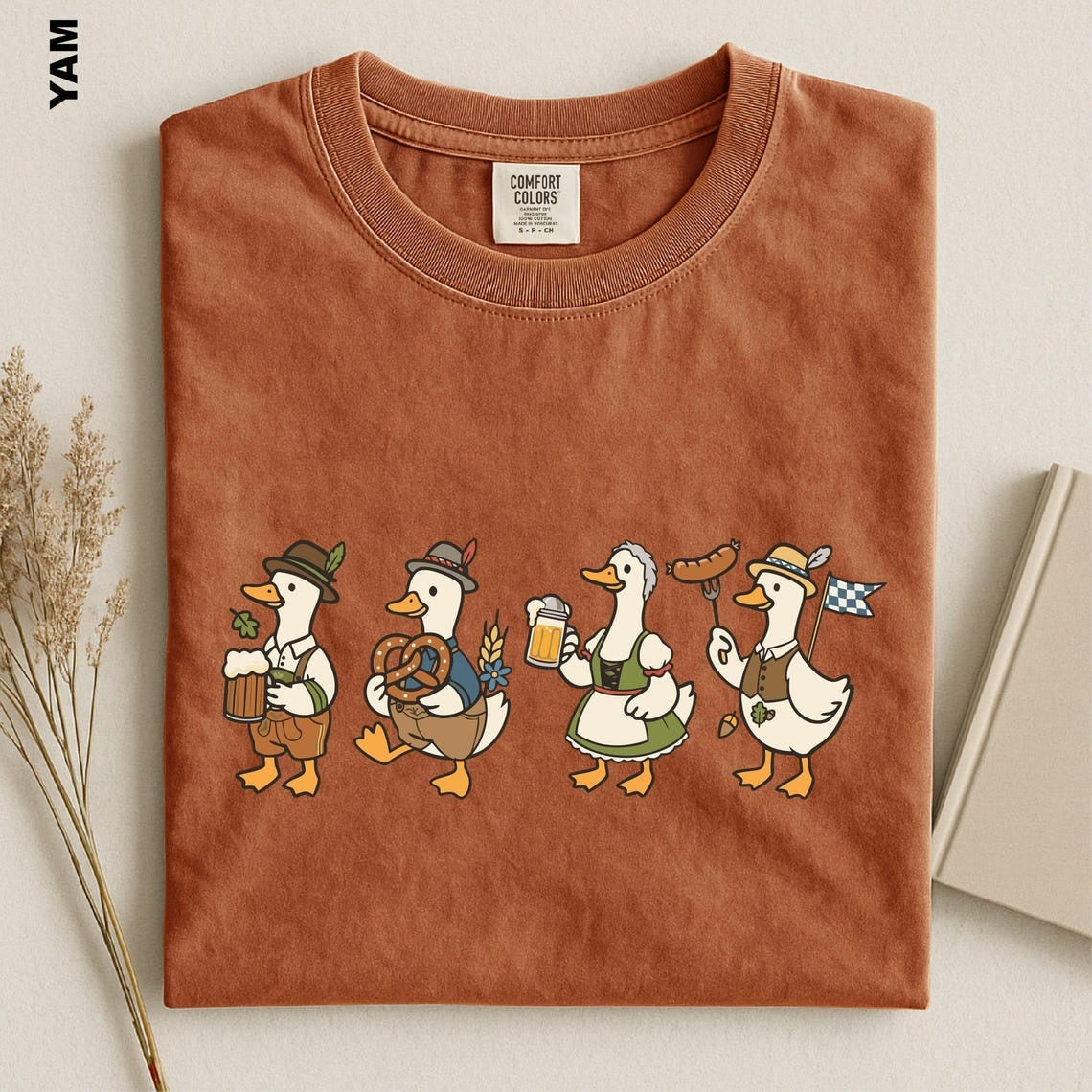 Oktoberfest Goose Shirt, Prost Goose Tee, German Beer Drinking Goose T-shirt, Comfort Colors Bavarian Festival Top, Oktoberfest Party Gifts