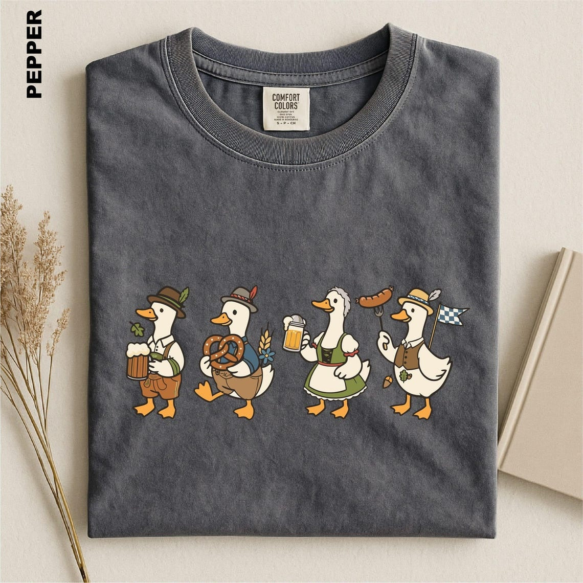 Oktoberfest Goose Shirt, Prost Goose Tee, German Beer Drinking Goose T-shirt, Comfort Colors Bavarian Festival Top, Oktoberfest Party Gifts