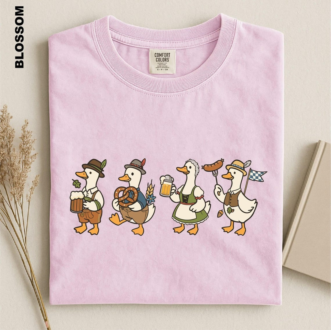 Oktoberfest Goose Shirt, Prost Goose Tee, German Beer Drinking Goose T-shirt, Comfort Colors Bavarian Festival Top, Oktoberfest Party Gifts