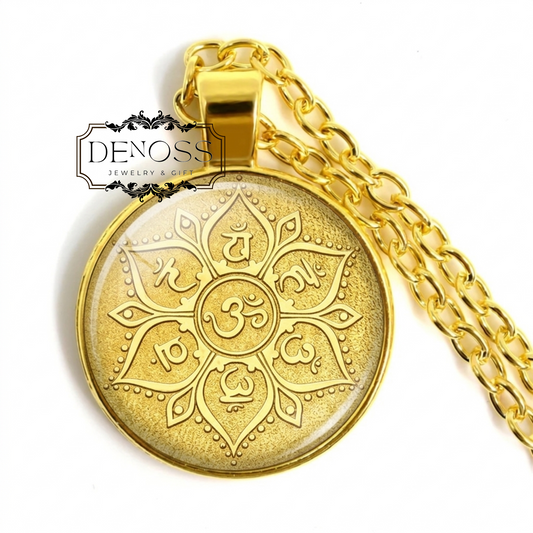 Om Necklace,Spiritual Yoga Pendant