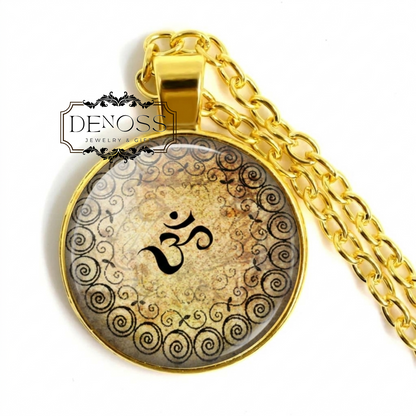 Om Pendant Necklace,Yoga Jewelry,Spiritual Gift