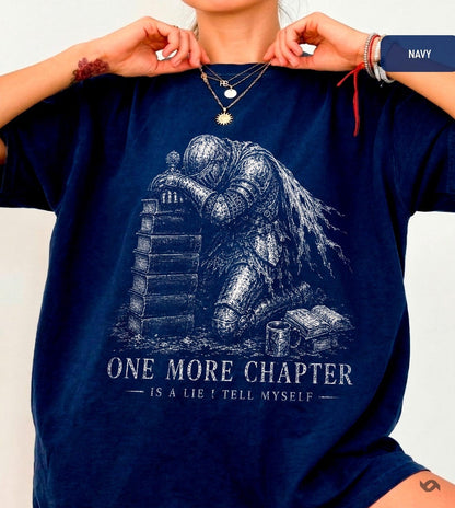 One More Chapter Shirt, Medieval Knight , Dark Academia Tee, Bookish Gift for Readers