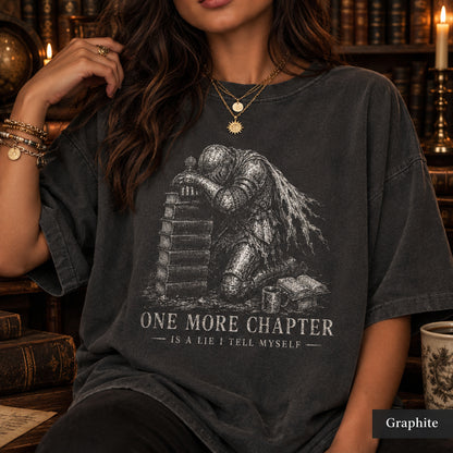 One More Chapter Shirt, Medieval Knight , Dark Academia Tee, Bookish Gift for Readers