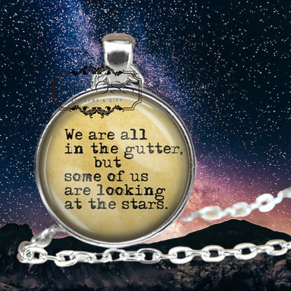 Oscar Wilde Quote Necklace,Inspirational Literary Jewelry