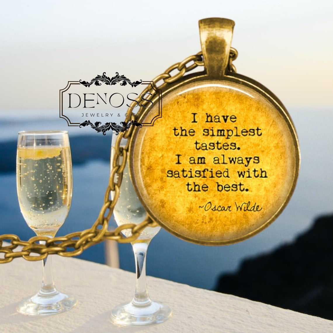 Oscar Wilde Quote Necklace,Literary Jewelry Gift