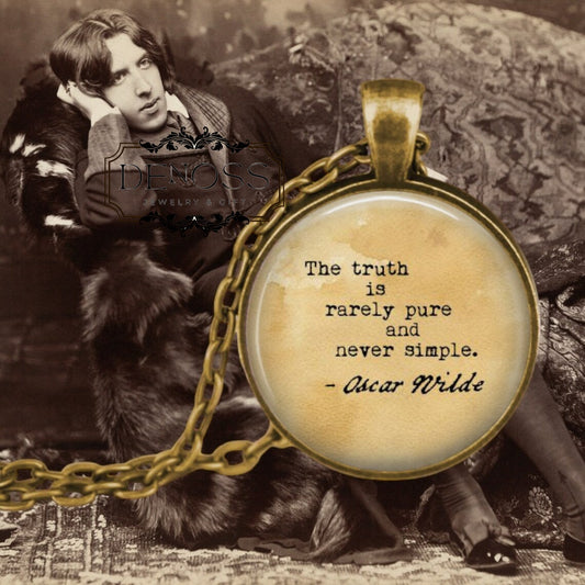 Oscar Wilde Quote Necklace,The Importance of Being Earnest Literature Gift - Denoss