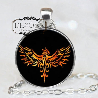 Phoenix Fire Pendant Mystical Necklace