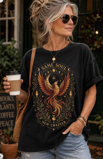Phoenix celestial shirt ,whimsigoth clothing manifestation witchcore witchy things occult clothing divorce gift ,divine feminine elder emo