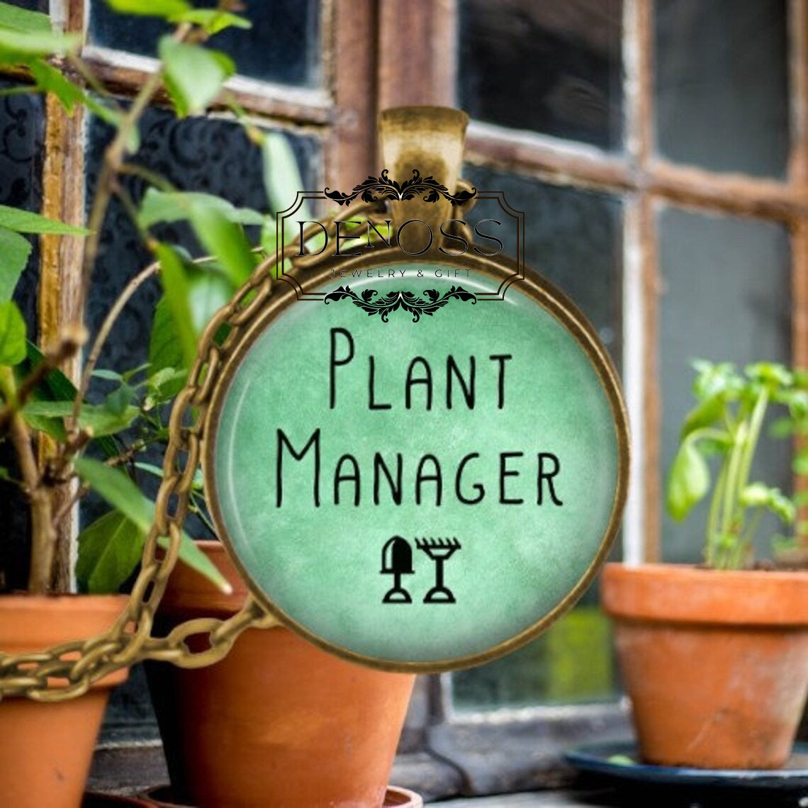 Plant Manager Necklace,Gardener Gift,Botanical Jewelry