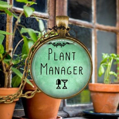 Plant Manager Necklace,Gardener Gift,Botanical Jewelry