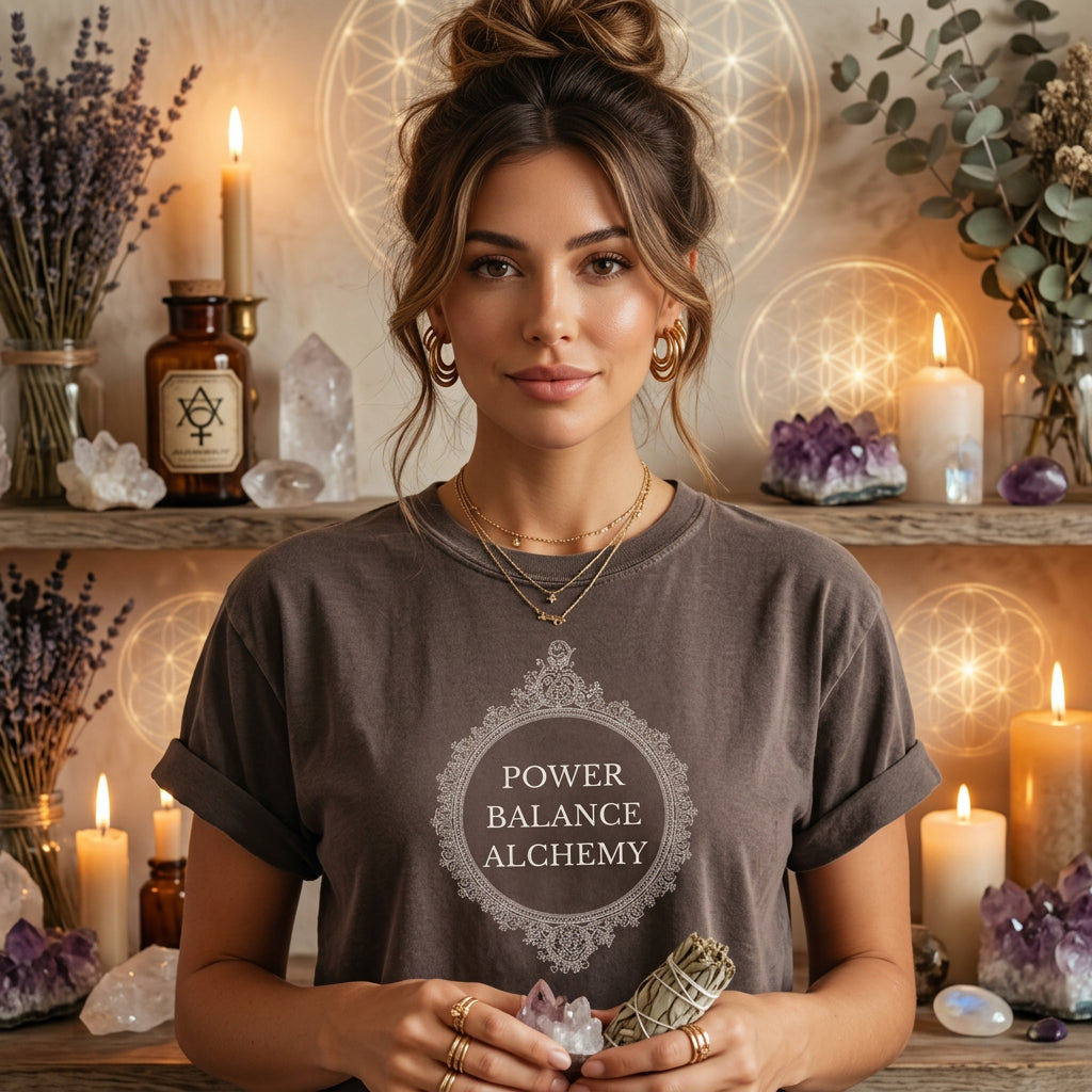 Power Balance Alchemy Sacred Shirt ,Spiritual Shirt ,Shadow Work Divine Feminine Esoteric Law of Attraction ,Self Discovery ,Women Empowerment