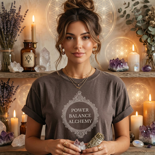 Power Balance Alchemy Sacred Shirt ,Spiritual Shirt ,Shadow Work Divine Feminine Esoteric Law of Attraction ,Self Discovery ,Women Empowerment
