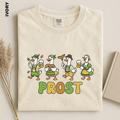 Prost Goose Shirt, Oktoberfest Goose Tee, Funny Oktoberfest T-shirt, Comfort Colors Silly Goose Graphic Tee, Germany Beer Festival T-Shirt