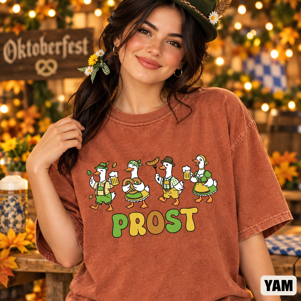 Prost Goose Shirt, Oktoberfest Goose Tee, Funny Oktoberfest T-shirt, Comfort Colors Silly Goose Graphic Tee, Germany Beer Festival T-Shirt