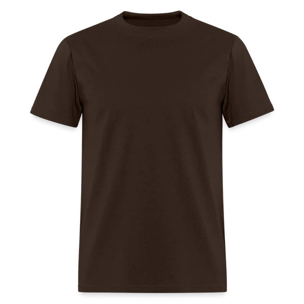 Plain brown t-shirt on a white background