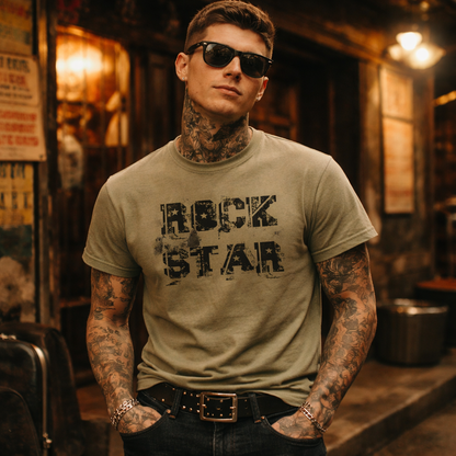 Rock Star,Rock T-shirt,Heavy Metal Tee, Rock Fan Tshirt