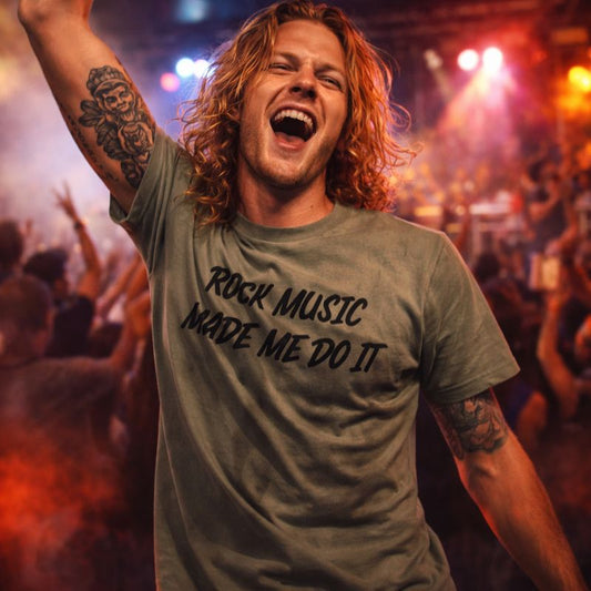 Rock music made me do it Tshirt,Funny Tshirts
