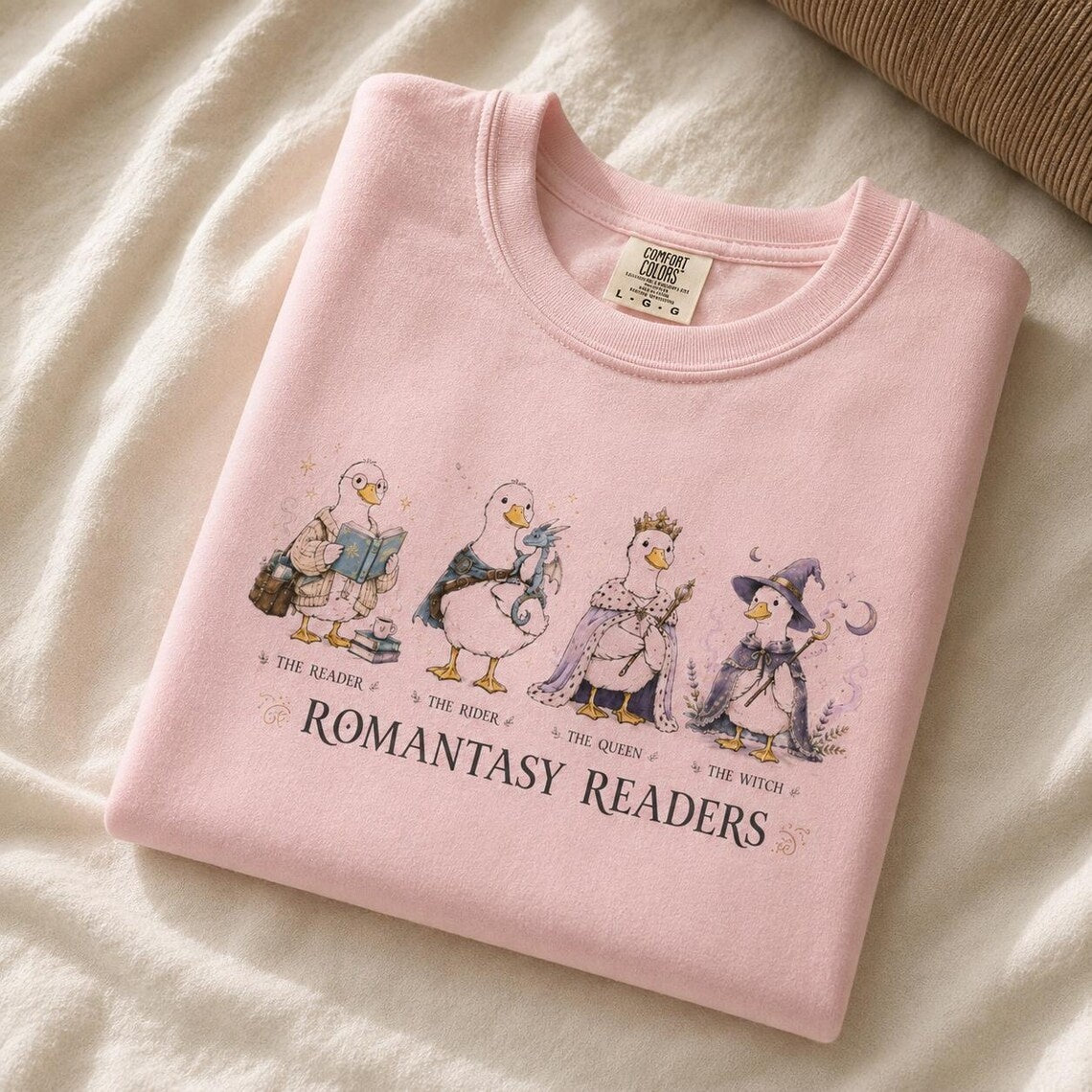 Romantasy Readers Duck Shirt, Fantasy Book Lover Tee, Comfort Colors