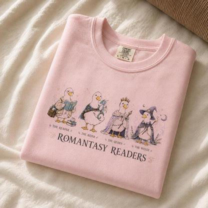 Romantasy Readers Duck Shirt, Fantasy Book Lover Tee, Comfort Colors