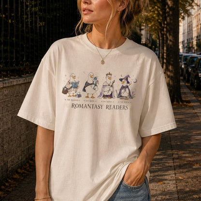 Romantasy Readers Duck Shirt, Fantasy Book Lover Tee, Comfort Colors