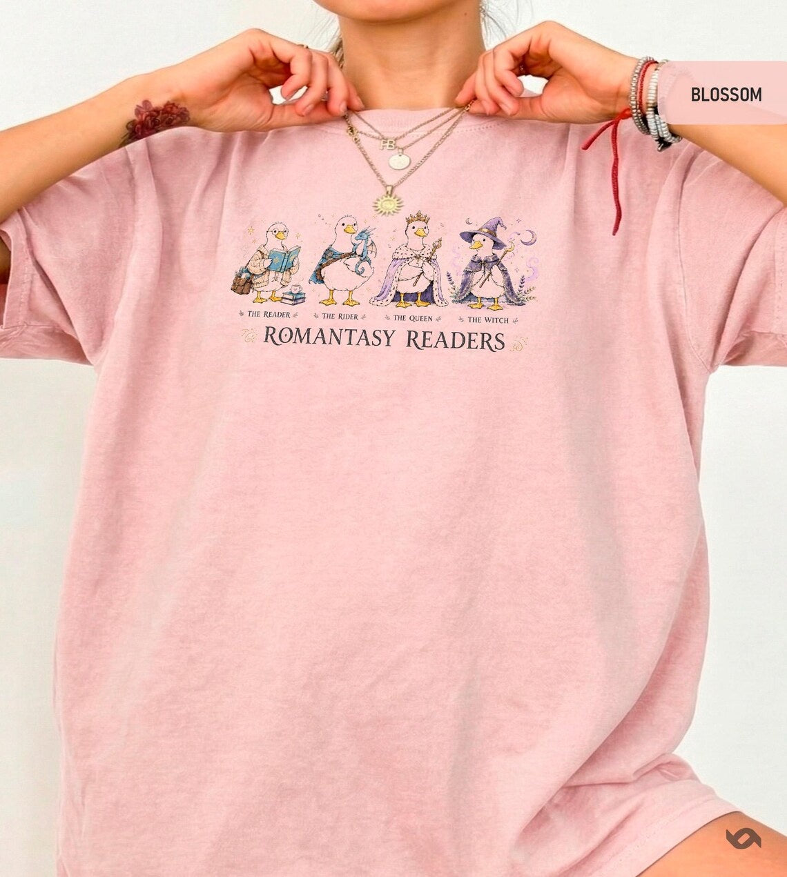 Romantasy Readers Duck Shirt, Fantasy Book Lover Tee, Comfort Colors
