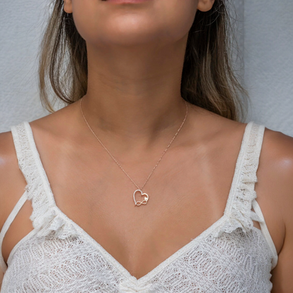 925 Sterling Silver Chain Love and Infinity Necklace