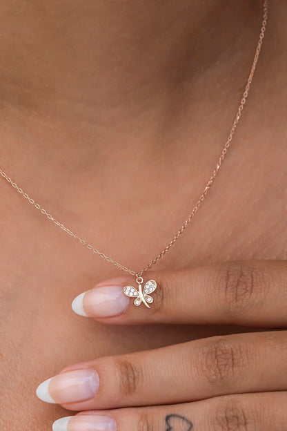 925 Sterling Silver Chain Dragonfly Necklace