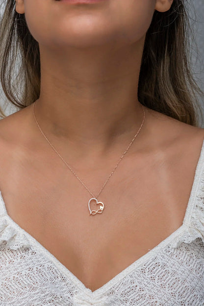 925 Sterling Silver Chain Love and Infinity Necklace