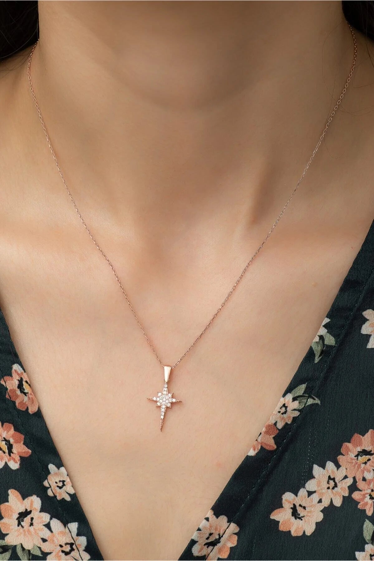 925 Sterling Silver Chain Northstar Necklace