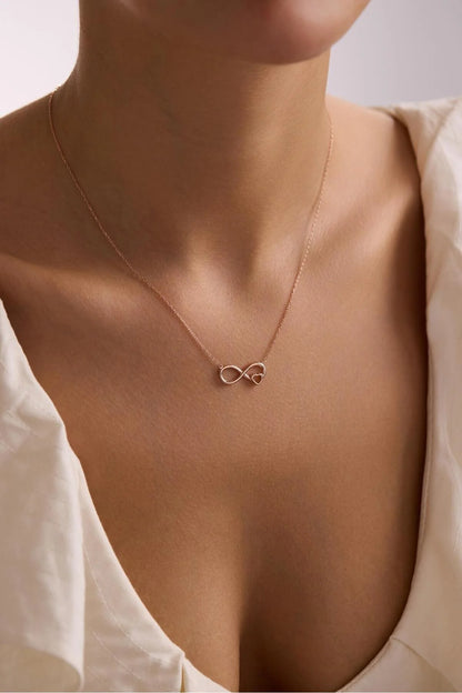925 Sterling Silver Chain Infinity Necklace