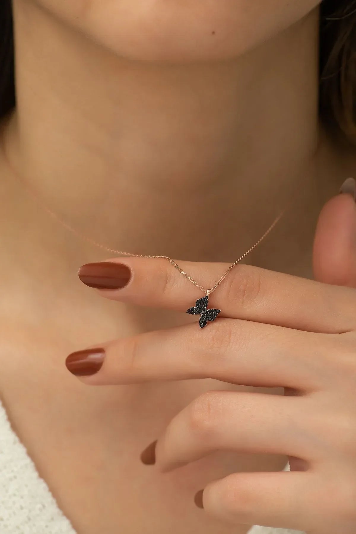 925 Sterling Silver Chain Butterfly Necklace