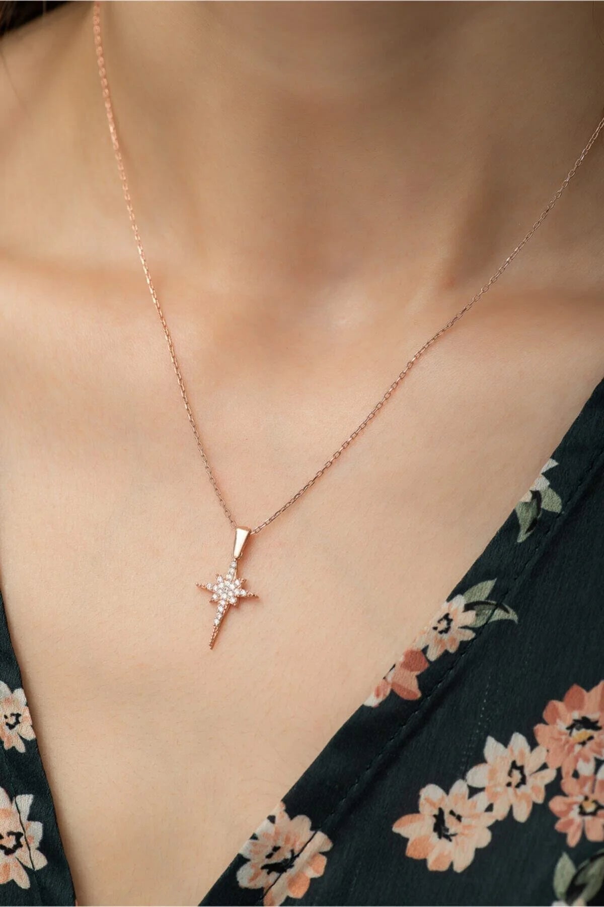 925 Sterling Silver Chain Northstar Necklace