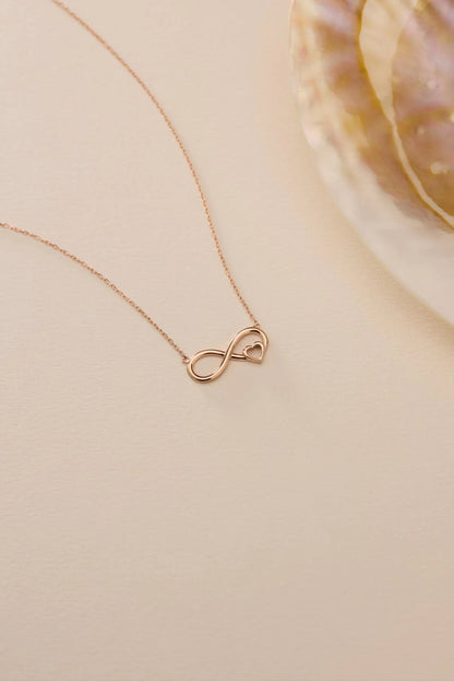 925 Sterling Silver Chain Infinity Necklace
