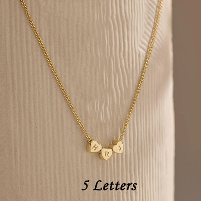 3D Heart Charm Necklace, Minimalist Heart Pendent Necklace, Custom Initial Heart Bracelet, Personalized Jewelry, Mother's Day Gift for Her