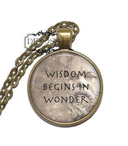 SOCRATES QUOTE Necklace,Philosopher,Greek,Art Pendant Necklace,Inspirational Necklace,Handmade Jewelry
