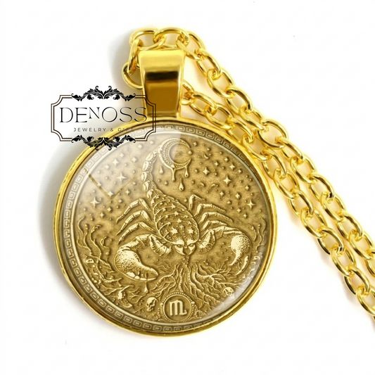 Scorpio Zodiac Pendant Mythological Scorpion Symbol of Power,Transformation and Protection Necklace