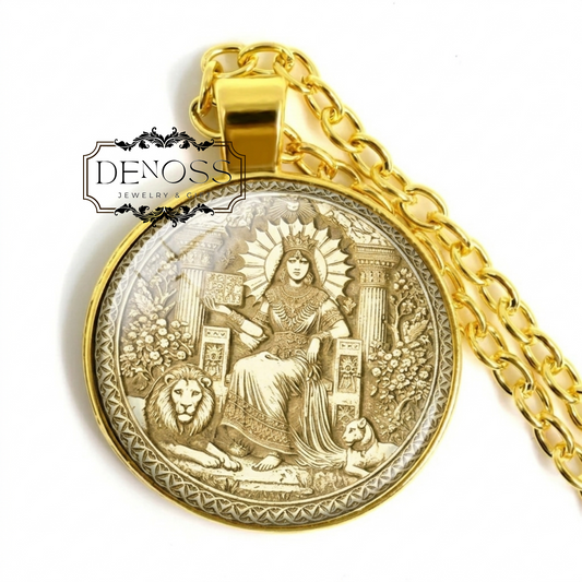 Semiramis Pendant Assyrian Warrior Queen Necklace,Sacred Empire Charm,Mother of Kings Amulet