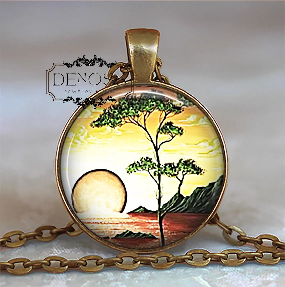 Serengeti Sunset necklace,savannah sunse,African Safari,Africa travel gift