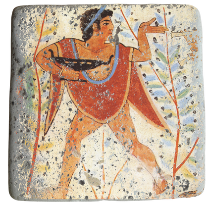 Servant with a Cup,Etruscan Art,Fresco on Stone