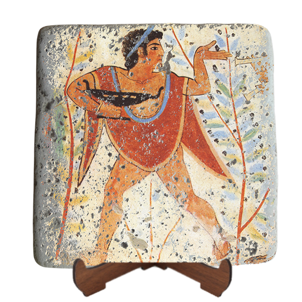 Servant with a Cup,Etruscan Art,Fresco on Stone