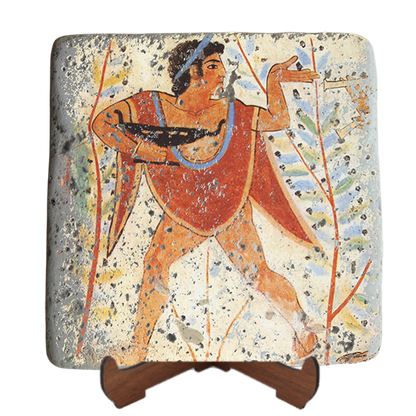Servant with a Cup,Etruscan Art,Fresco on Stone