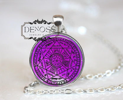 Seven Archangels Seal Sigil Pendant Occult Necklace