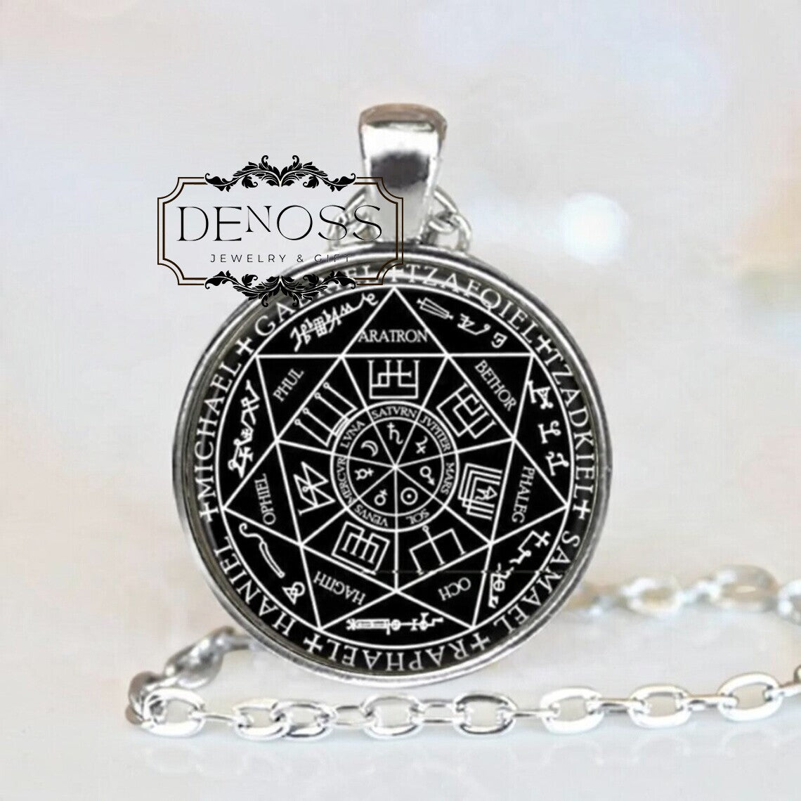 Seven Archangels Seal Sigil Pendant Occult Necklace Jewelry