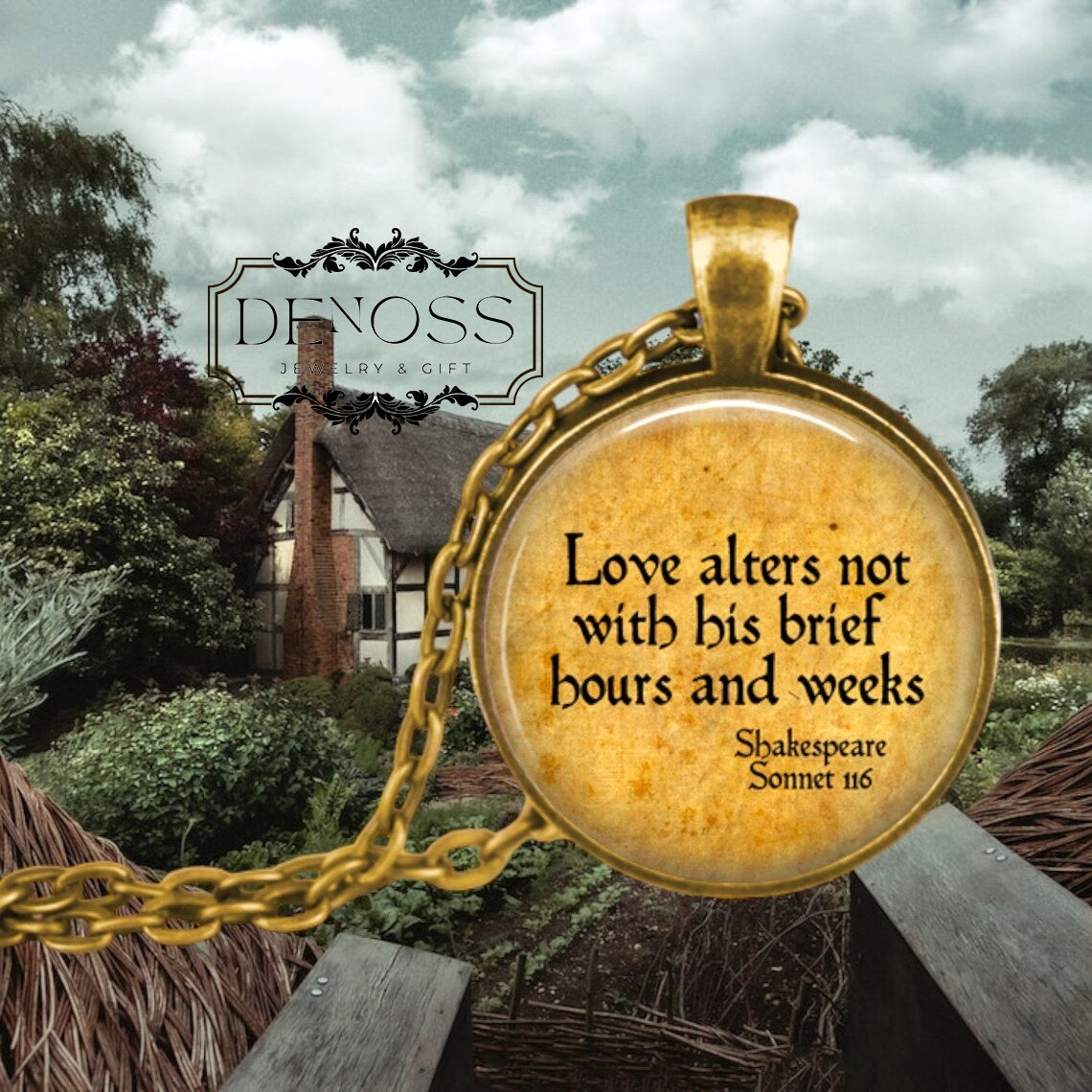 Shakespeare Sonnet 116 Quote Necklace,Literary Gift