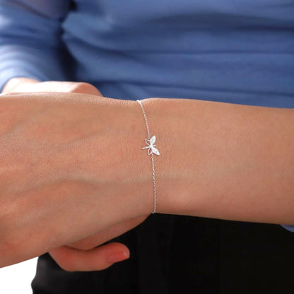 925 Sterling Silver Chain Dragonfly Gold-Silver Bracelet