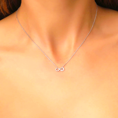 925 Sterling Silver Chain Infinity Necklace