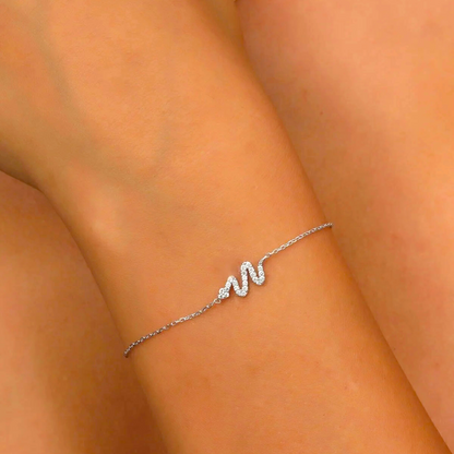 925 Sterling Silver Chain Snake Gold-Silver Bracelet